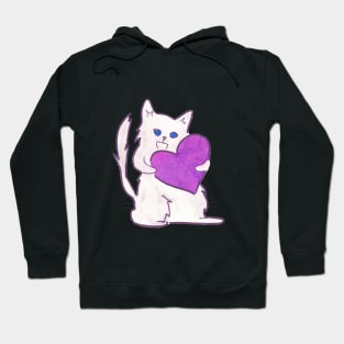 White cute cat (shiroo) pet Hoodie